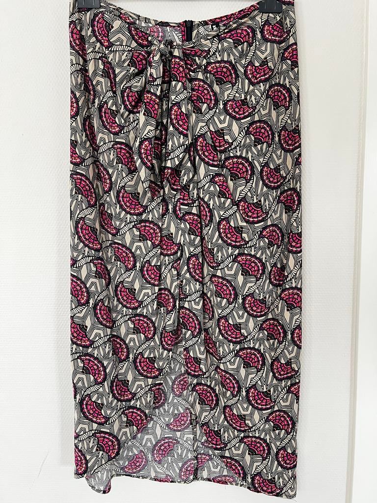 Eksept by Shoeby lange rok maat L, beige met roze print, Overige kleuren, Maat 42/44 (L), Ophalen of Verzenden, Zo goed als nieuw