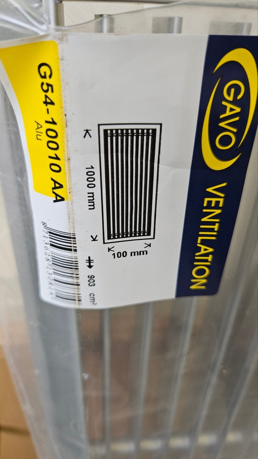 Gavo Ventilatie Rooster 1000 x 100 mm - Nieuw, Ophalen of Verzenden, Nieuw