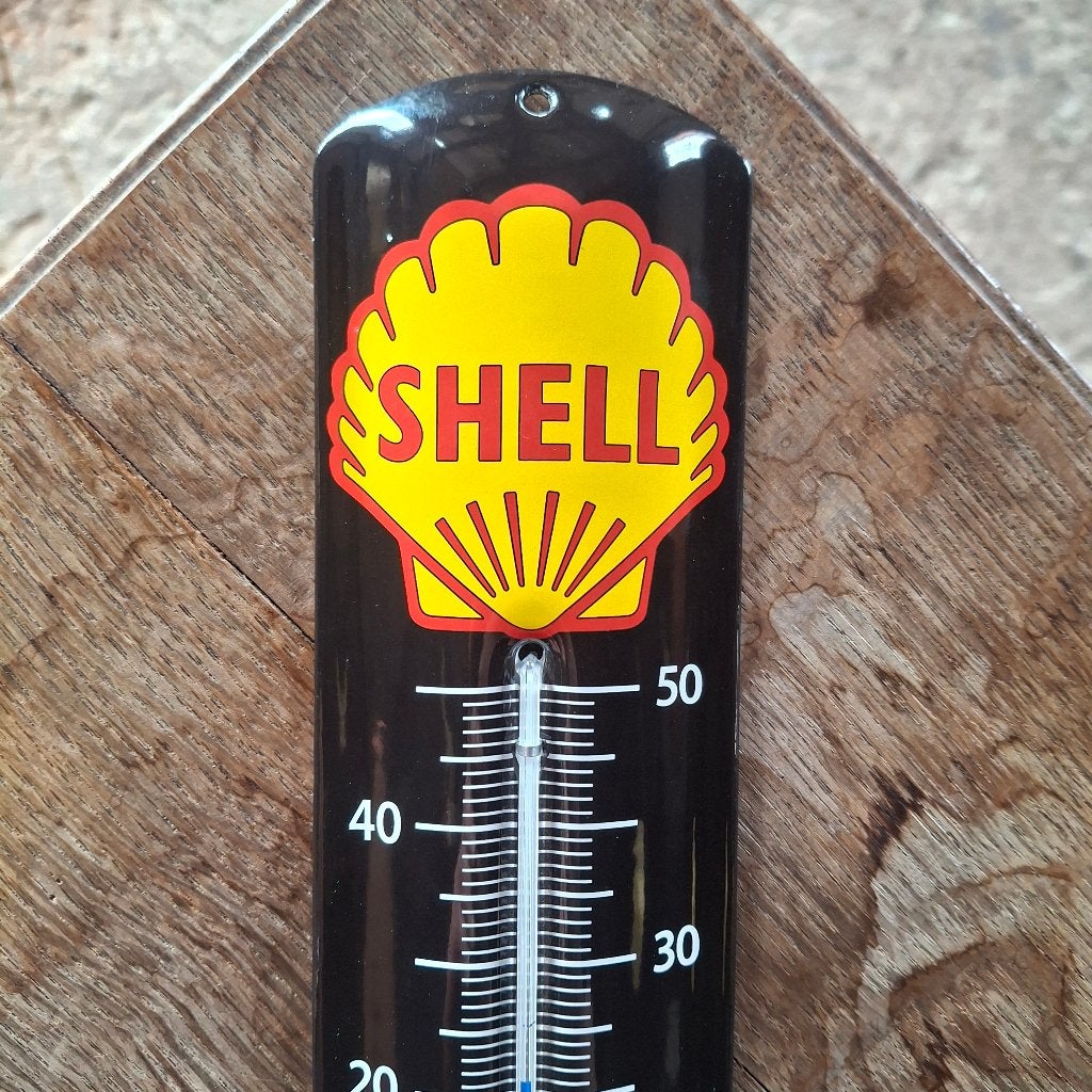 SHELL Thermometer - Emaille, Ophalen of Verzenden