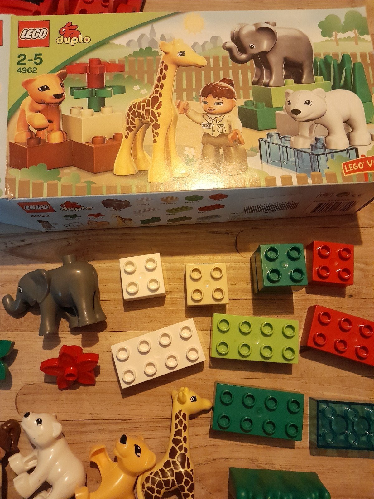 duplo set dierentuin / dierenverzorger olifant, giraf, ijsb, Ophalen of Verzenden, Zo goed als nieuw, Duplo