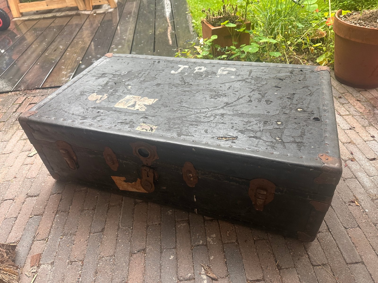 Hutkoffer, Ophalen, Overige materialen, Gebruikt, 100 tot 150 cm