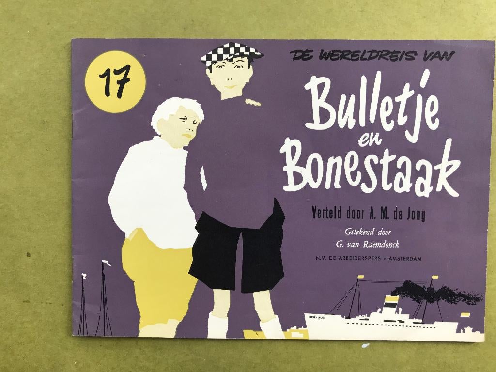  De Wereldreis van Bulletje en Bonestaak, nr.17, Boeken, Gelezen, Eén stripboek, Ophalen of Verzenden, A.M. de Jong