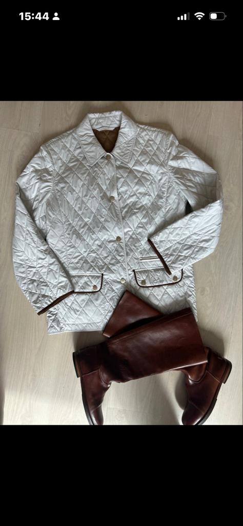 Basler gewatteerde jas wit quilted, Kleding | Dames, Jassen | Zomer, Ophalen of Verzenden, Gedragen, Maat 38/40 (M), Wit