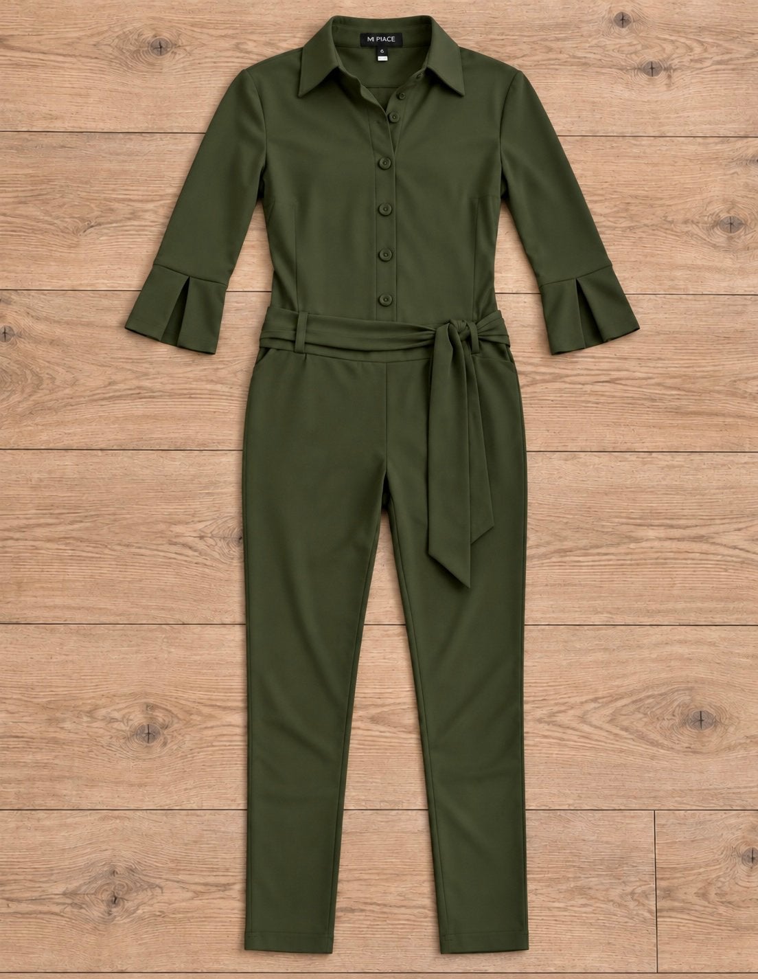 Mi Piace travelstof jumpsuit maat: S kleur: deep depth, Verzenden, Nieuw, Maat 36 (S), Groen