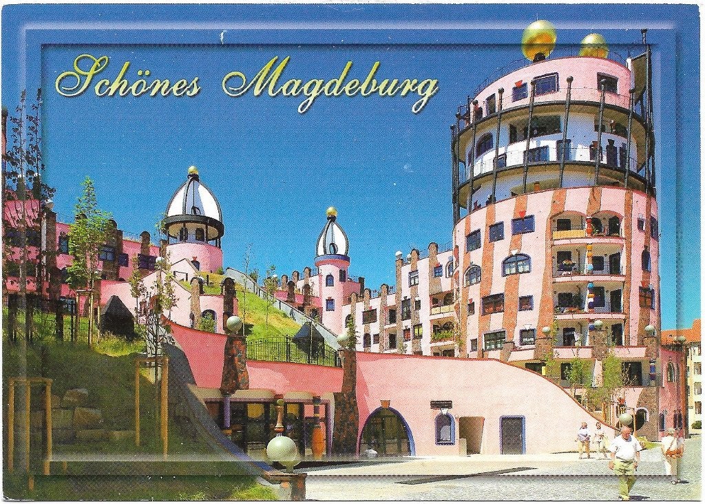 Ansichtkaart  Magdenburg Die Grúne Zitadelle (Hundertwasser), Verzenden, 1980 tot heden, Gelopen, Duitsland