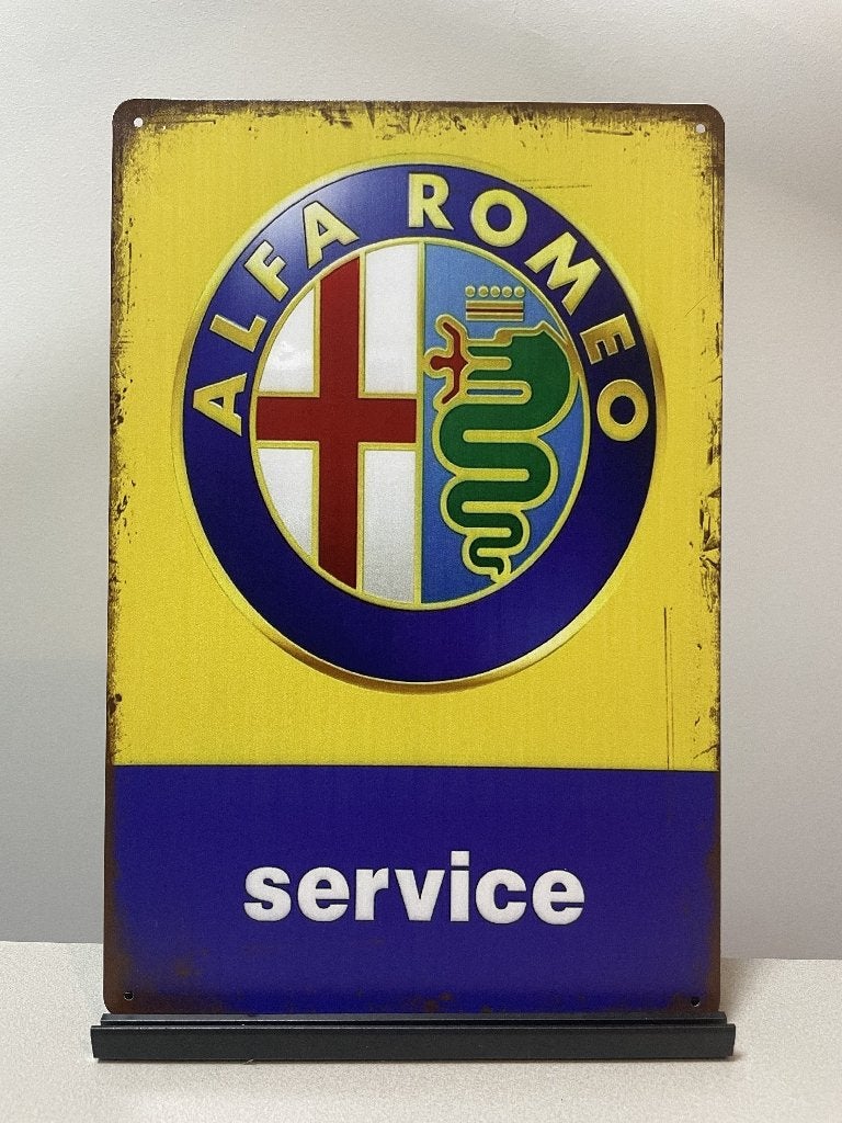 Alfa Romeo Service metalen reclamebord (Old Look), Verzamelen, Www.pand50.nl, Reclamebord, Nieuw, Ophalen of Verzenden