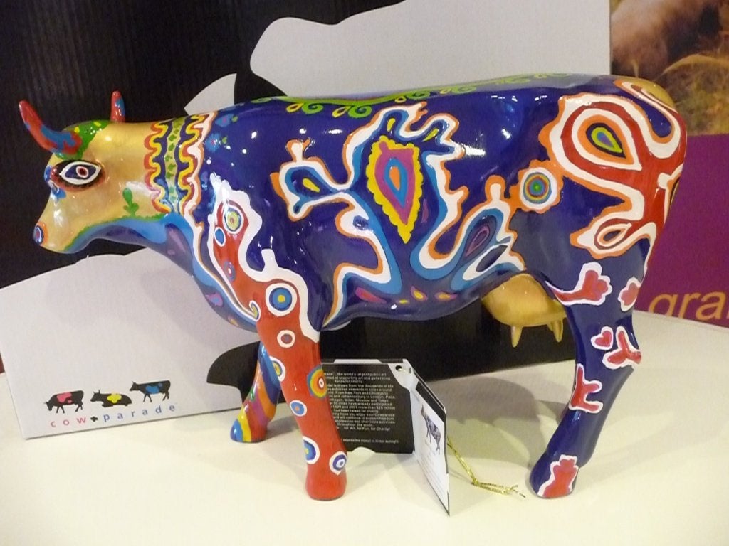 Nieuw Cow Parade koe Beauty cow large gratis verzending., Ophalen of Verzenden, Beeld
