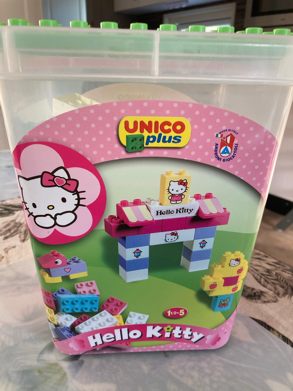 Unico Plus Hello Kitty Bouwblokken Set - 104 Stuks, Ophalen of Verzenden, Gebruikt, Overige merken