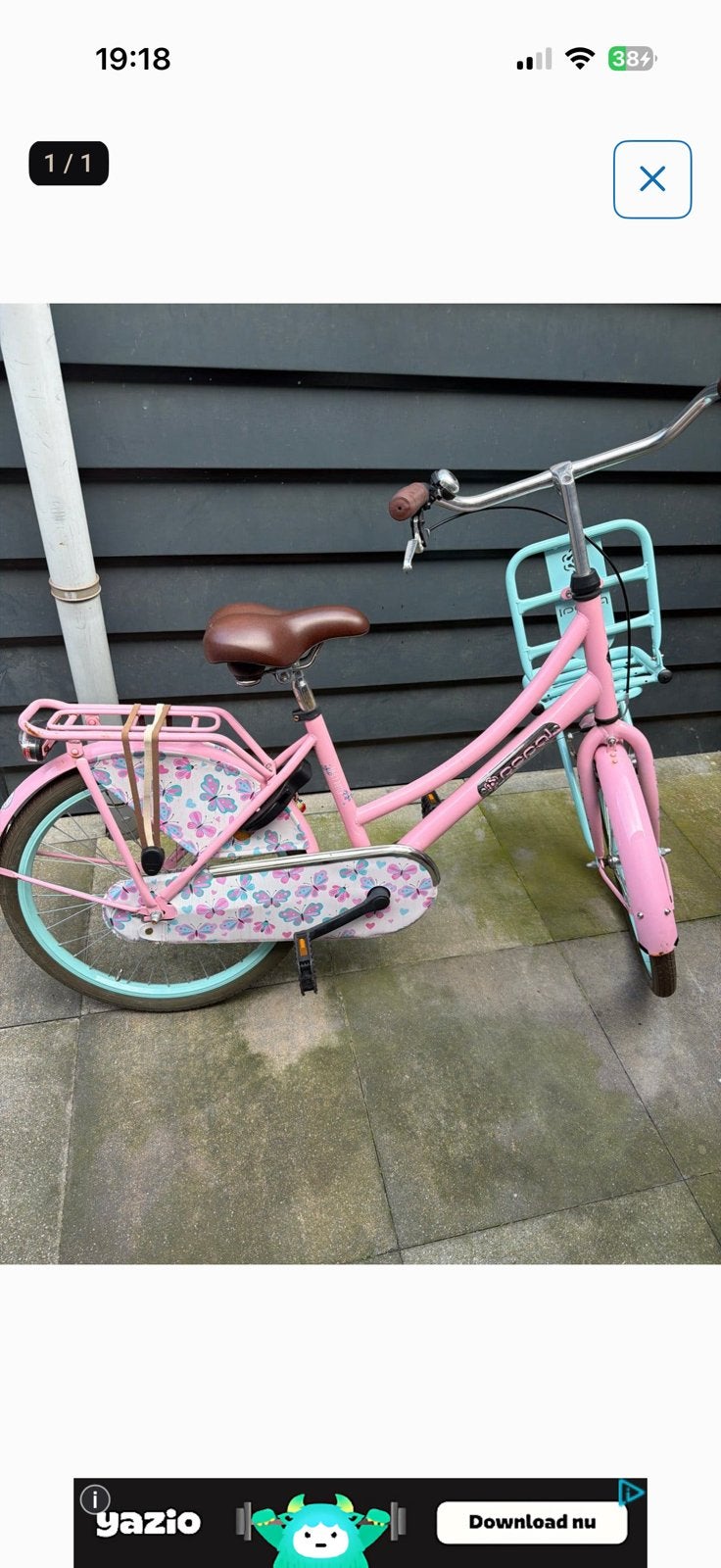 Popal daily dutch meisjesfiets 22inch, Fietsen en Brommers, Ophalen, Zo goed als nieuw, 22 inch, Handrem