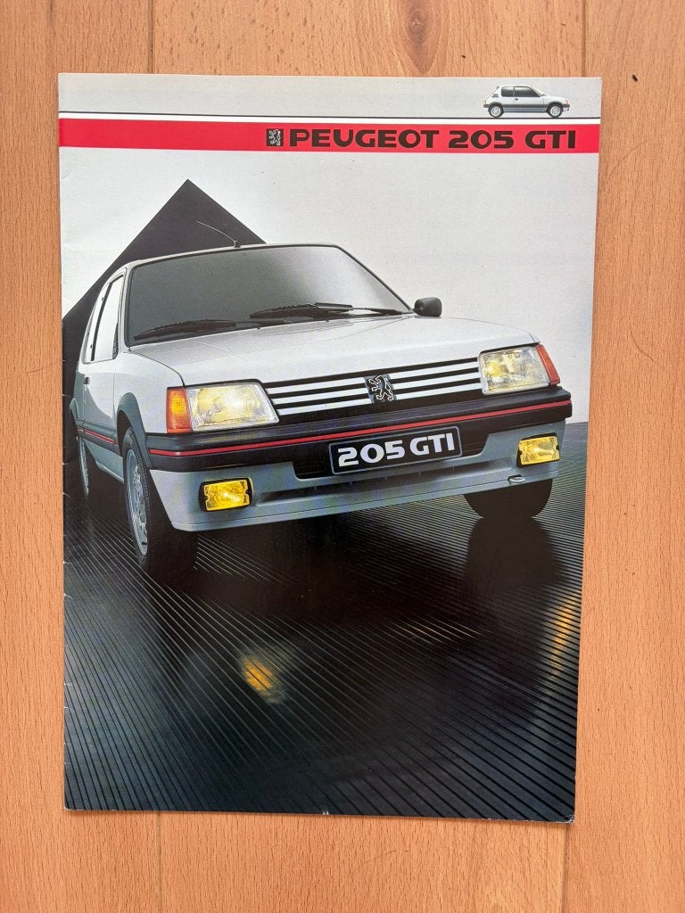 Peugeot 205 GTI   -    Folder - Brochure, Ophalen of Verzenden, Zo goed als nieuw, Peugeot, Peugeot