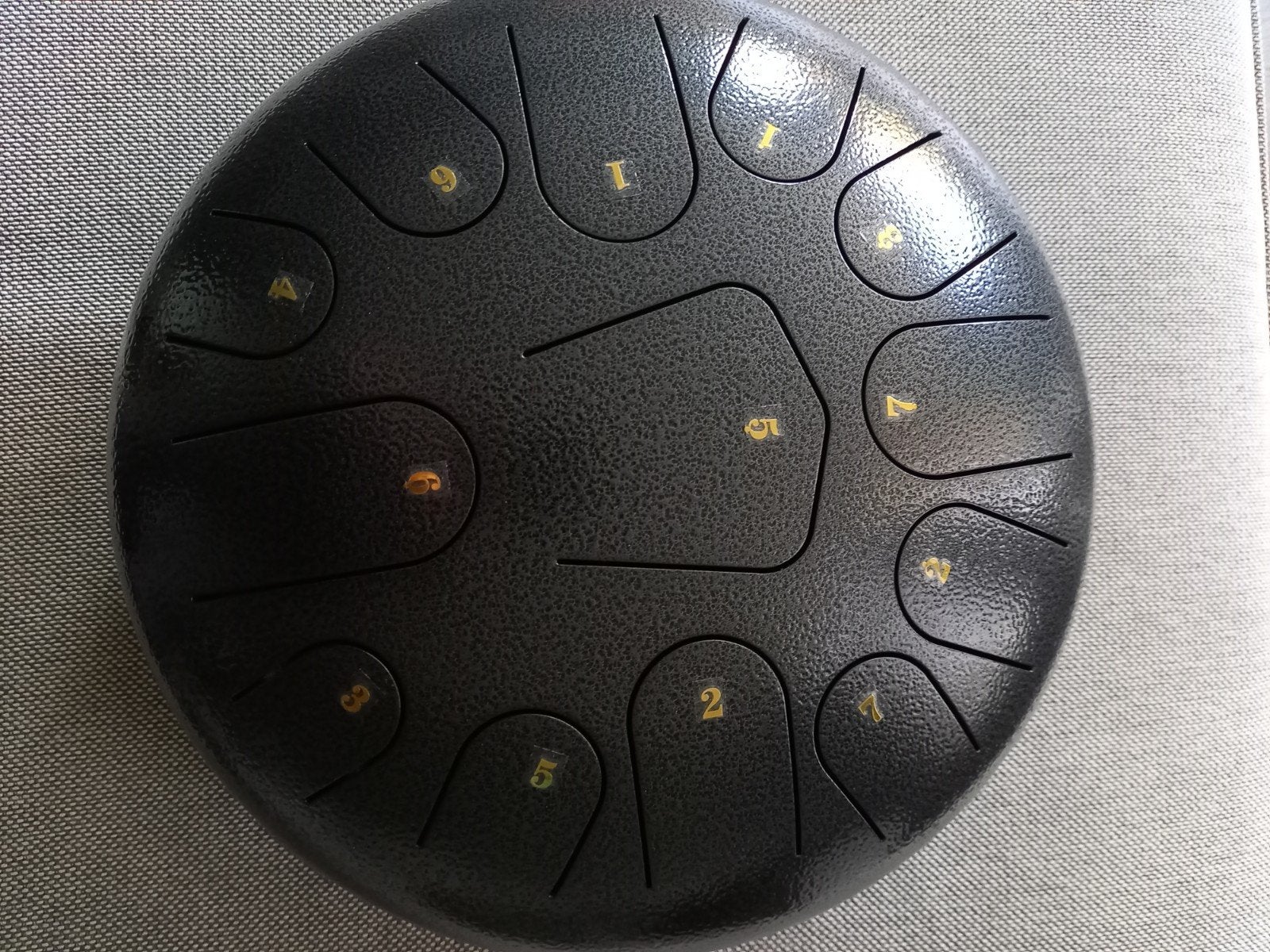 Tongue Drum 12 inch - antraciet met accessoires, Muziek en Instrumenten, Ophalen of Verzenden, Zo goed als nieuw, Melodische percussie