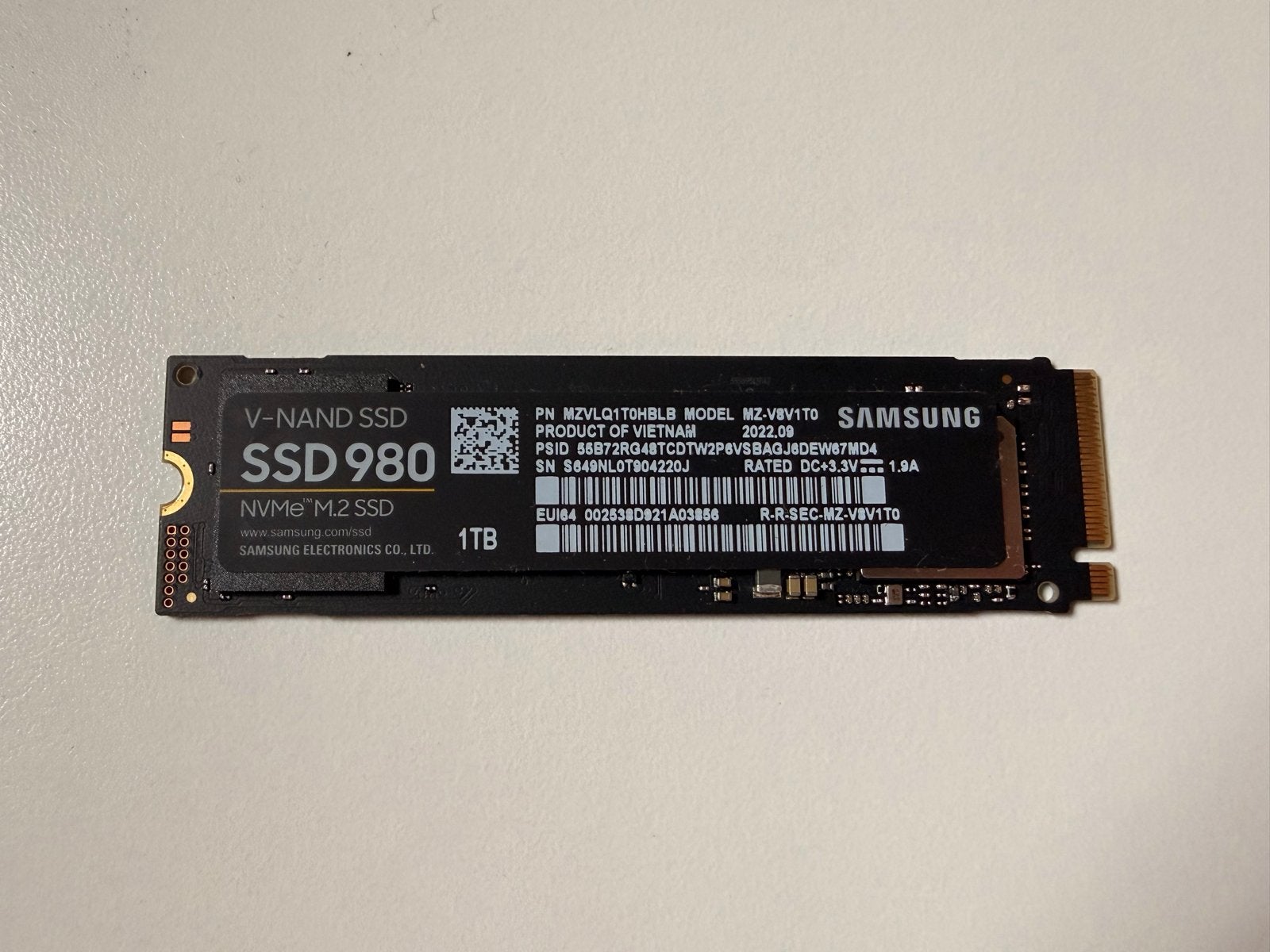 Samsung 980 1TB NVMe M.2 SSD - Snelle Opslag, Computers en Software, Harde schijven, Intern, Server, SSD, Ophalen of Verzenden