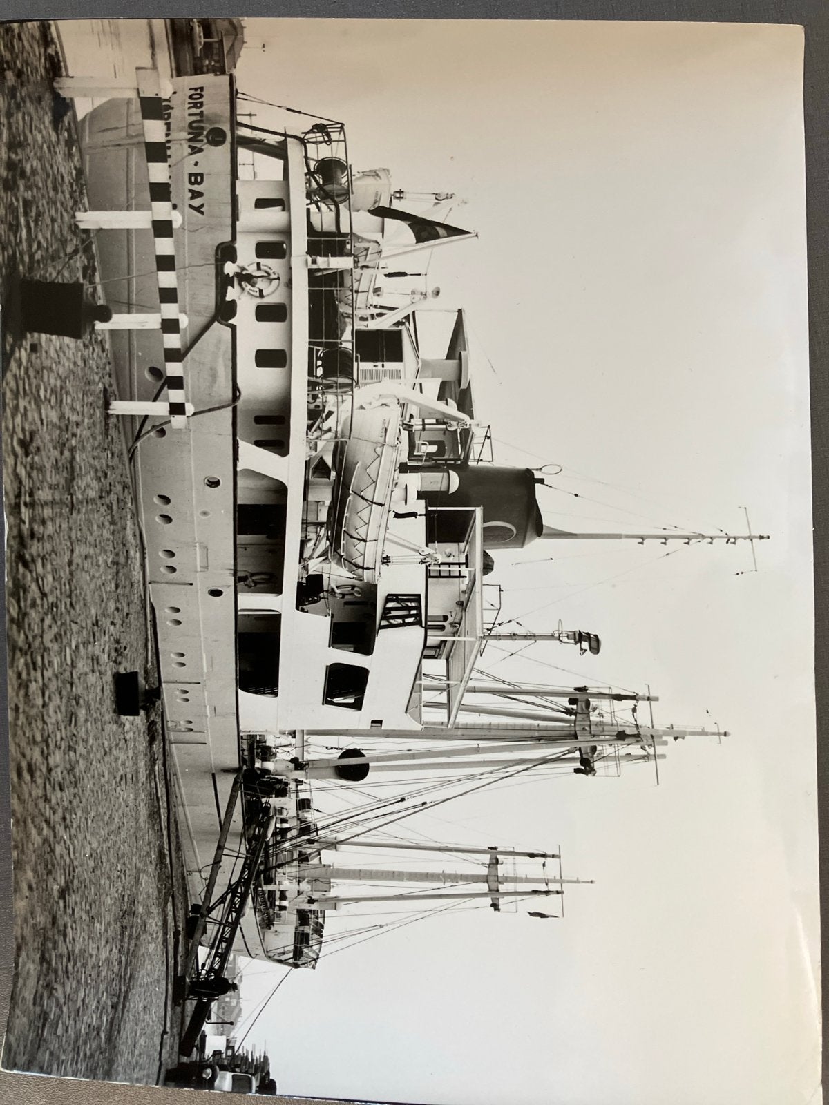 Grote Foto Deense kustvaarder Fortuna Bay Middelburg 1962, 1960 tot 1980, Gebruikt, Verzenden, Foto