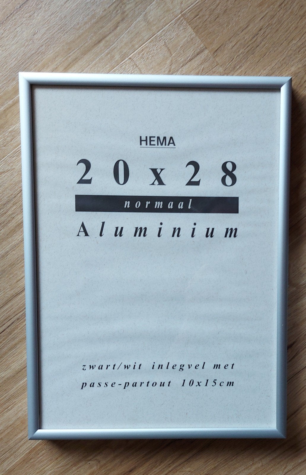 Hema aluminium fotolijst met helder glas 20x28cm, Huis en Inrichting, Minder dan 50 cm, Metaal of Aluminium, Ophalen of Verzenden