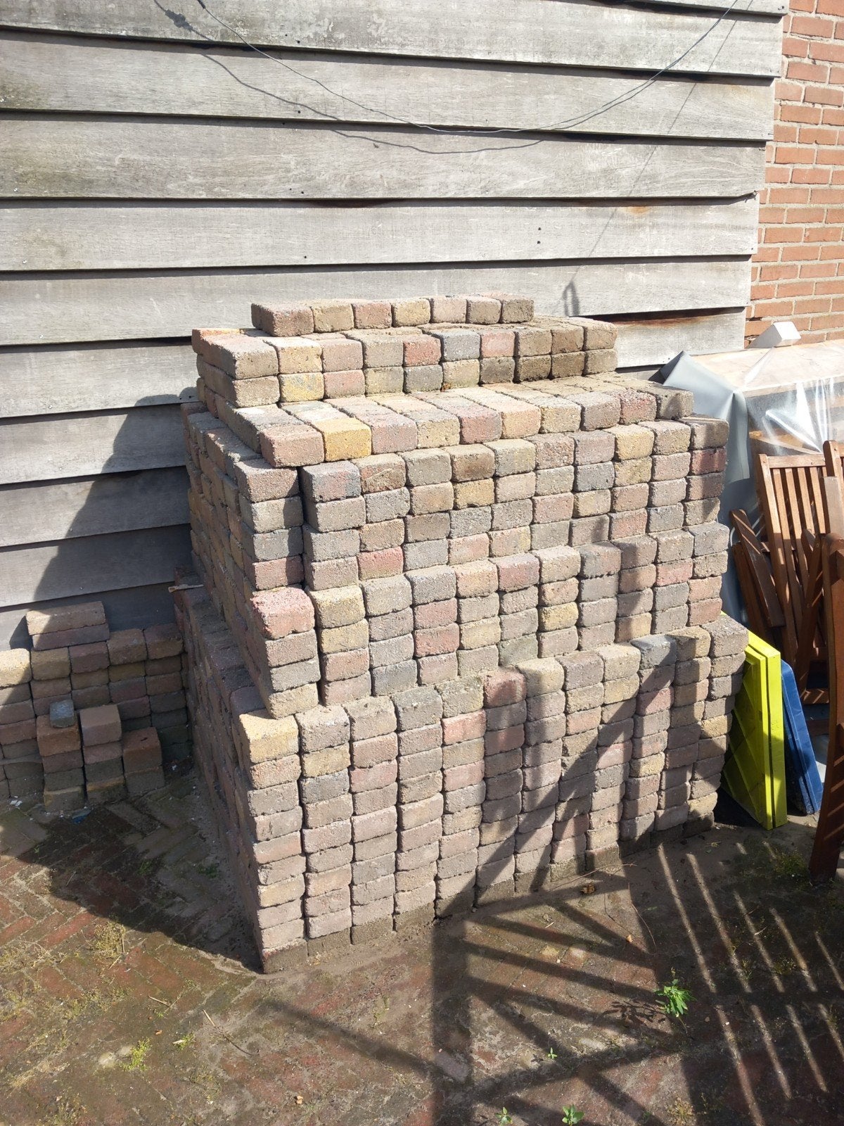 GRATIS Koppelstones 10x6 cm, ca. 23m2, Tuin en Terras, Tegels en Klinkers, Gebruikt, Klinkers, Ophalen of Verzenden, 10 m² of meer