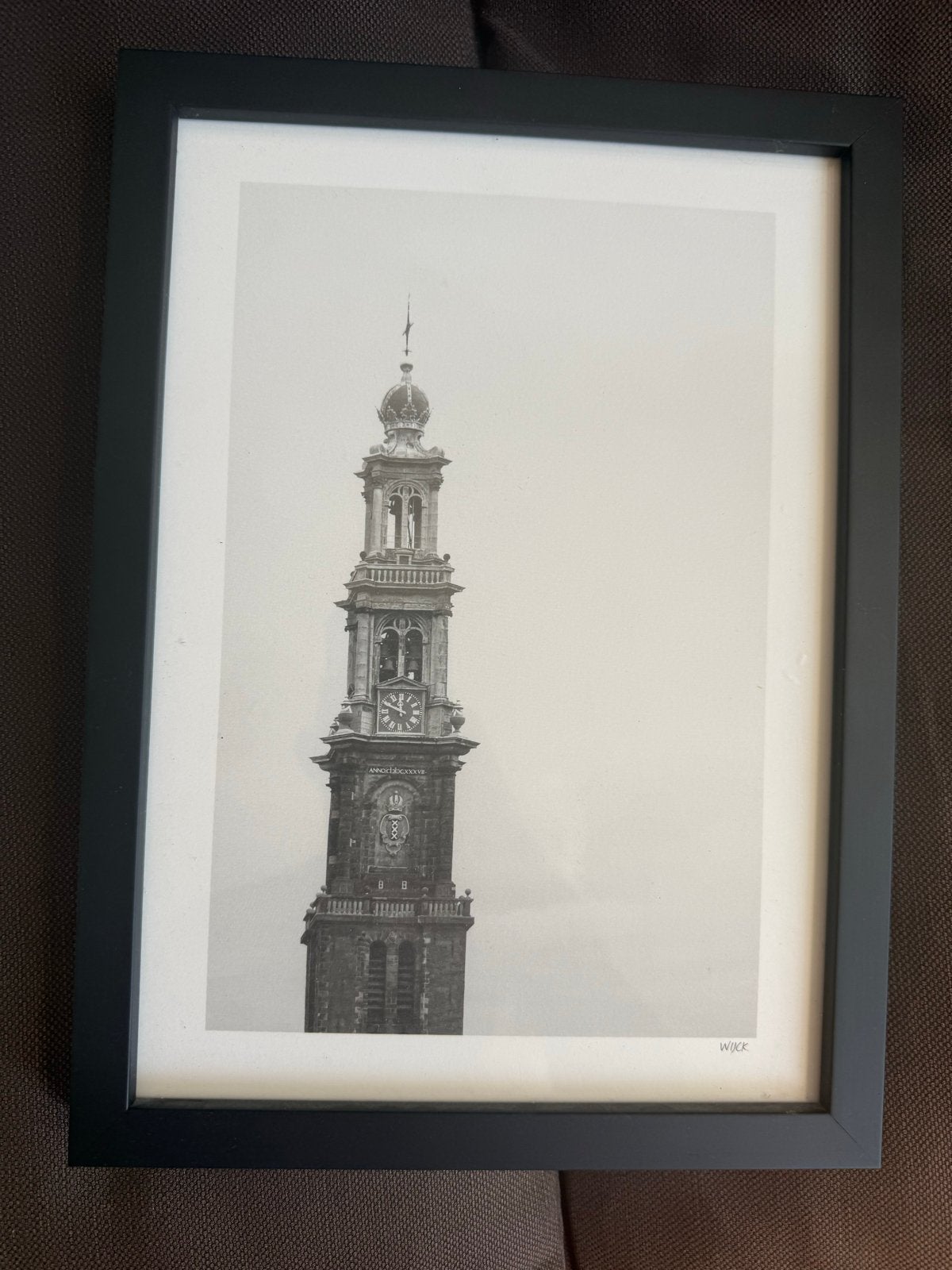 Schilderij Westertoren Amsterdam - Merk Wijk, Antiek en Kunst, Ophalen of Verzenden