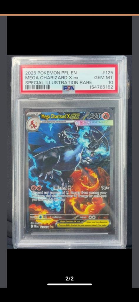 Gezocht! Mega Charizard ex PSA 10, Hobby en Vrije tijd, Verzamelkaartspellen | Pokémon, Ophalen of Verzenden, Zo goed als nieuw