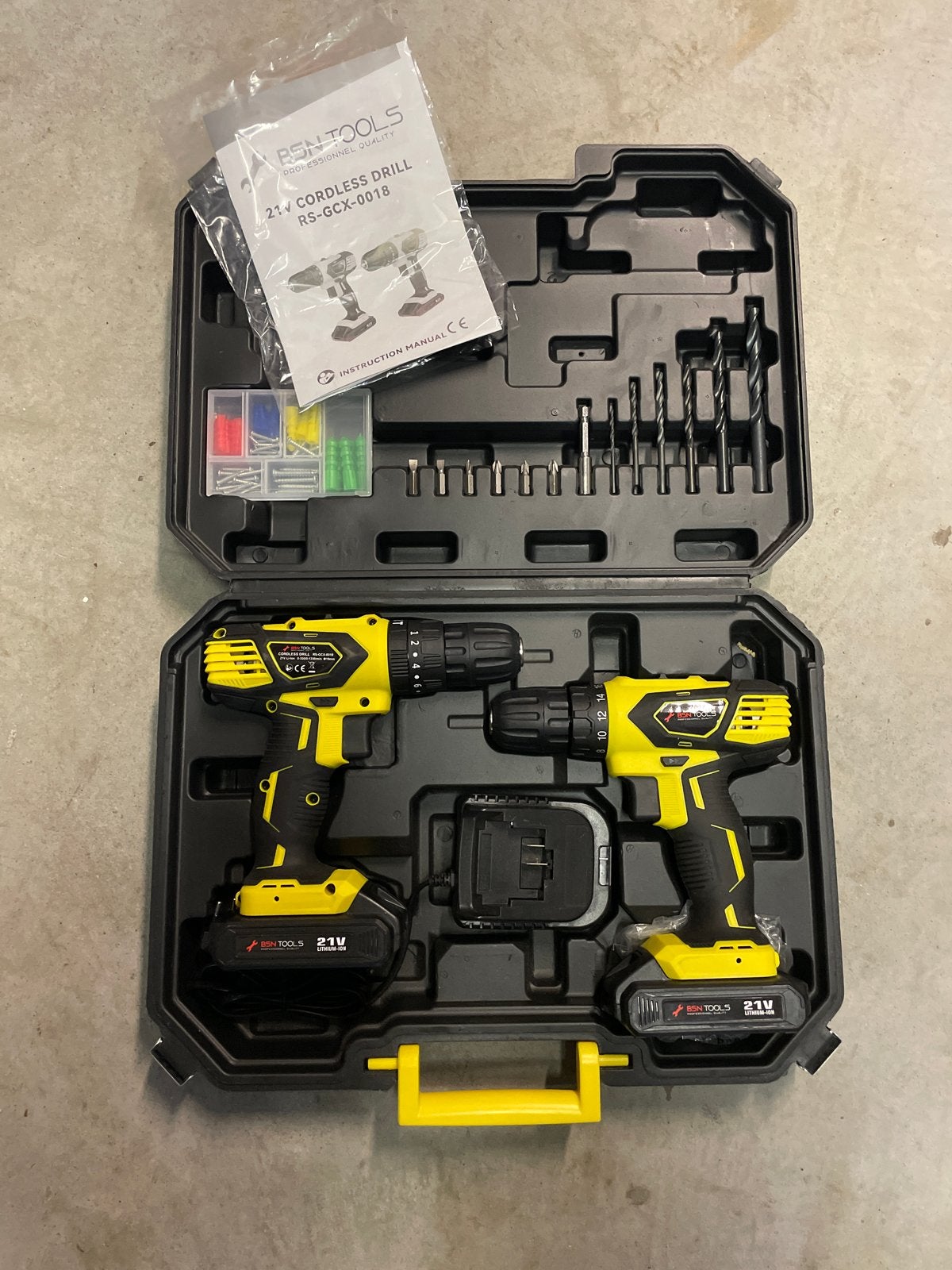 Foto 2 van BSN Tools 21V Accuboormachine Set - RS-GCX-0018