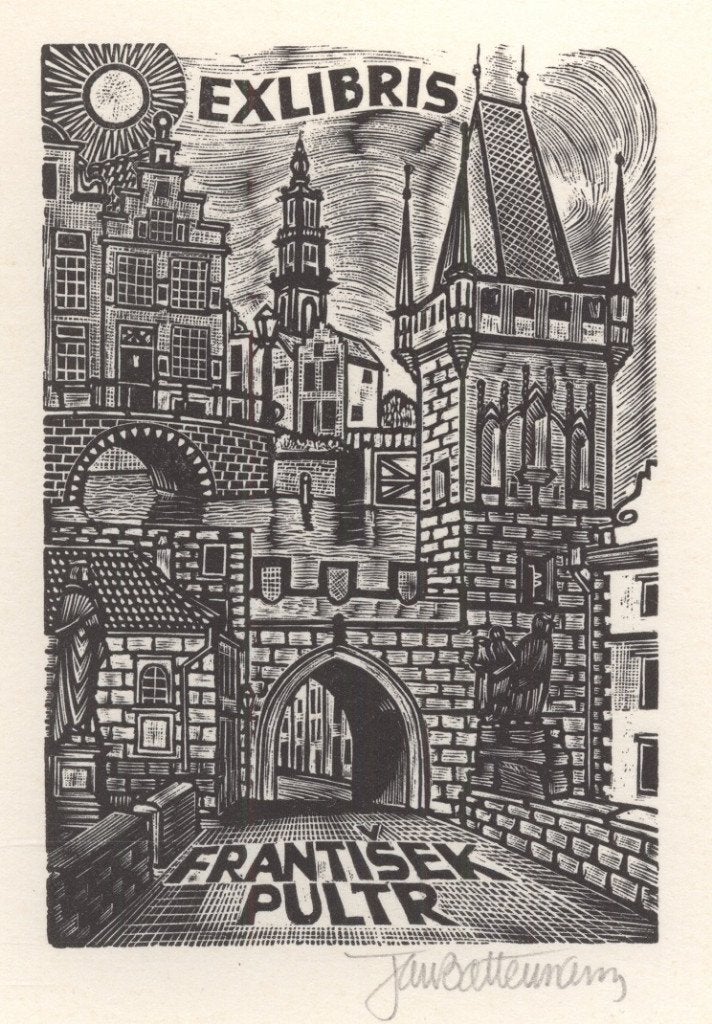 0566 Ex Libris Nederland : Jan Battermann, 1987, Verzenden, Ex libris