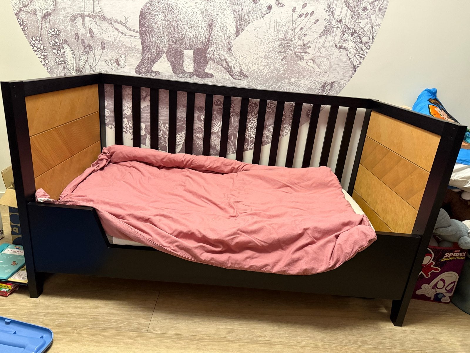 Bedbank 70x140 Job Vintage Honey, Zo goed als nieuw, Hout, Overige kleuren, Eenpersoons