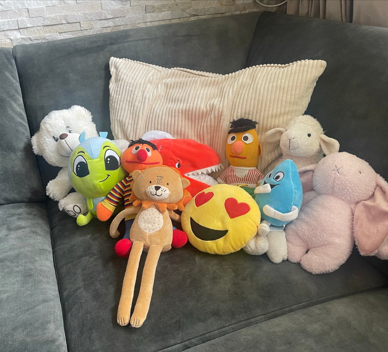 10 babyproof knuffels/knuffeldieren, Overige typen, Ophalen of Verzenden, Zo goed als nieuw, Middelgroot (20 tot 80 cm)