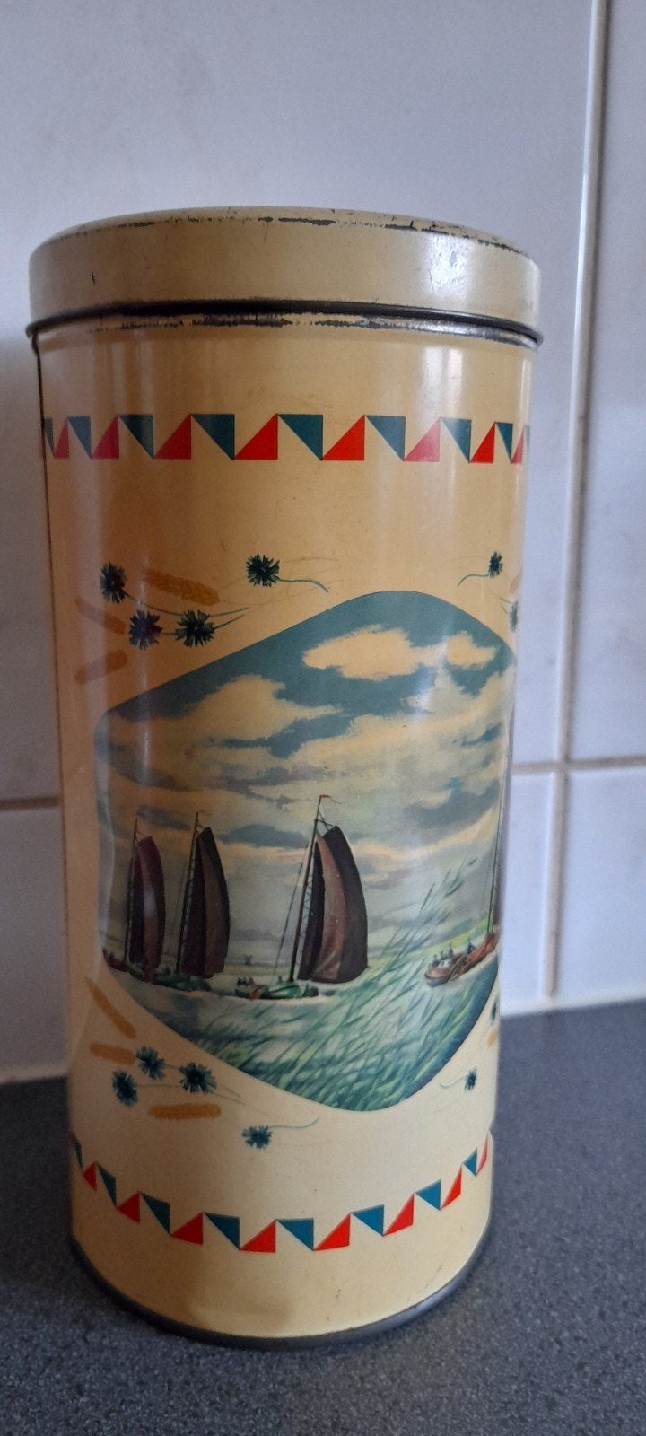 Vintage beschuitbus., Ophalen of Verzenden, Gebruikt, Overige