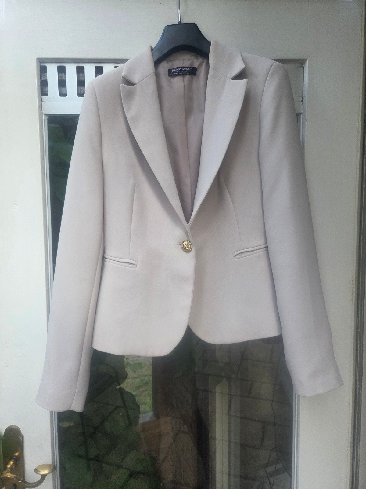 Rinascimento blazer maat L, valt klein, beige, Rinascimento, Ophalen of Verzenden
