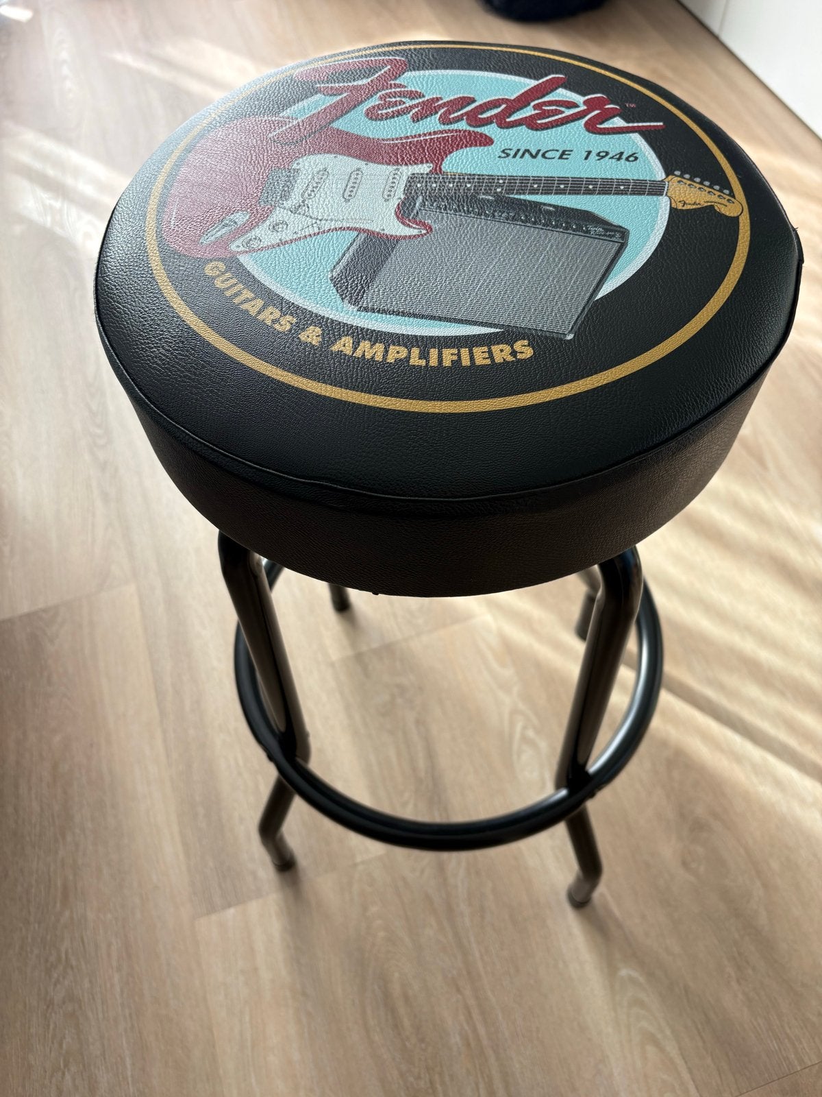 Fender barkruk - 76 cm hoog, Ophalen, Met voetsteun, 60 tot 90 cm, Zo goed als nieuw