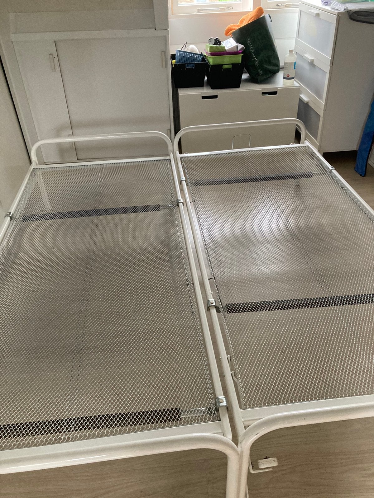 Onderschuifbed, Huis en Inrichting, Ophalen, Gebruikt, Eenpersoons, Wit
