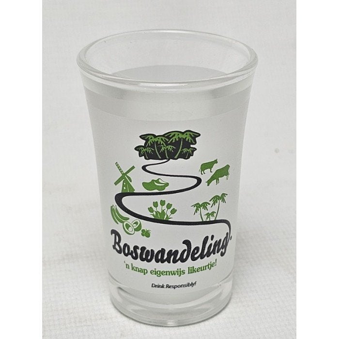 # boswandeling shot glaasje. Glas. Glazen, Verzamelen, Glas en Borrelglaasjes, Ophalen of Verzenden, Gebruikt, Borrel- of Shotglas