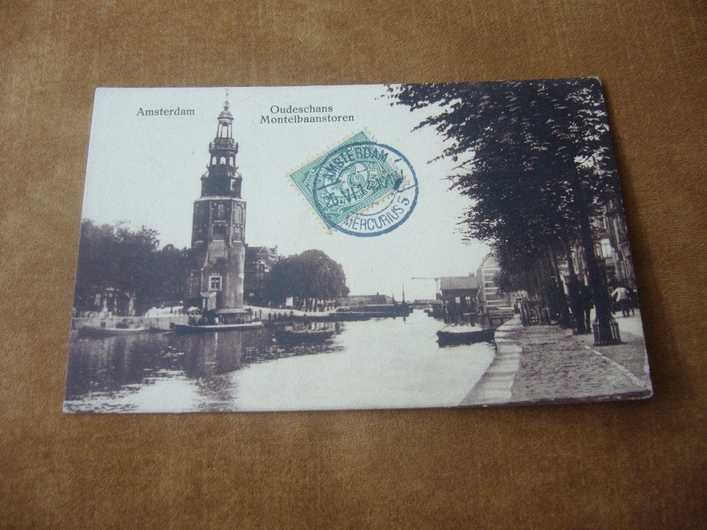 AMSTERDAM  =  OUDESCHANS MONTELBAANSTOREN  BRIEFKAART, Ophalen of Verzenden, Voor 1920, Gelopen, Noord-Holland