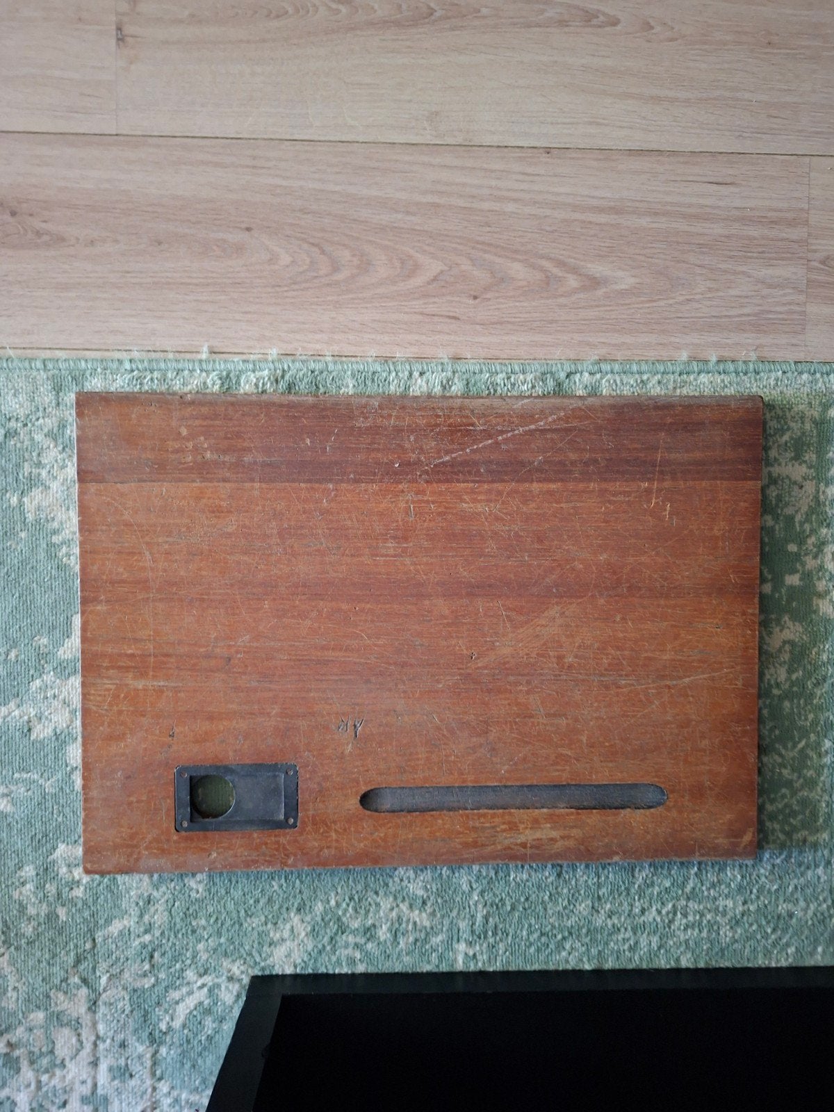 Oude antieke retro schooltafel blad, Ophalen of Verzenden