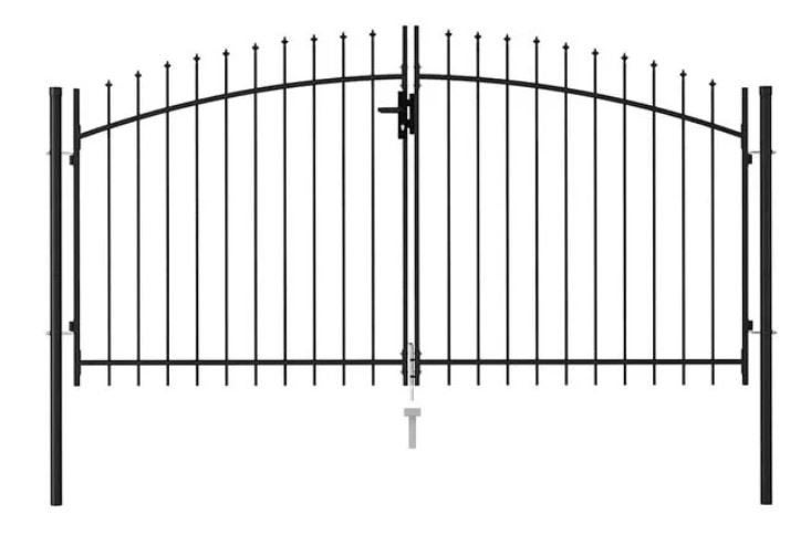 IJzeren tuinpoort hek poort draaihek 3x1,5 m GRATIS BEZORGD, Verzenden, Nieuw, Spijlenhekwerk, Nvt