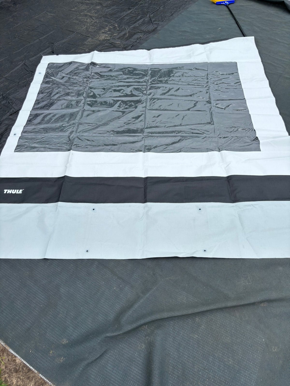 Thule Rainblocker links en rechts incl. Tochtstrook 4mtr, Caravans en Kamperen, Ophalen of Verzenden, Zo goed als nieuw