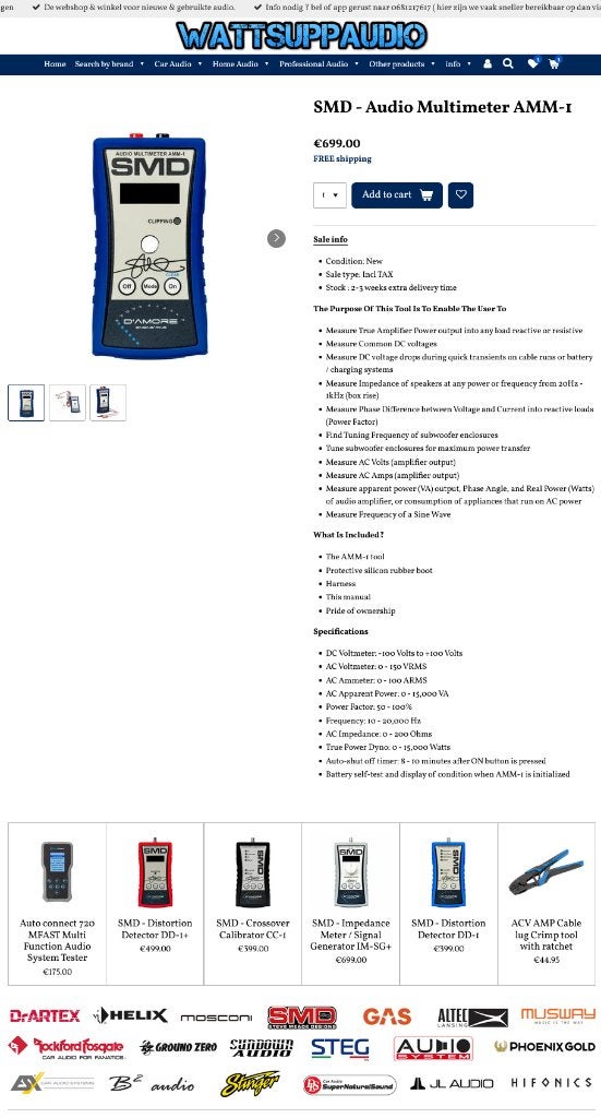 SMD - Audio Multimeter AMM-1, ., Nieuw, Ophalen of Verzenden, SMD
