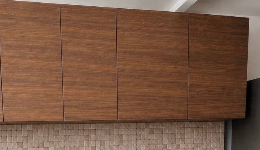 Boven keukenkastjes, Huis en Inrichting, Keuken | Complete keukens, Ophalen, Gebruikt, Bruin, Enkelwandige keuken