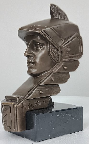 Art Deco Mascotte Minerva, ontwerp P. de Soete - 1920/30, Ophalen of Verzenden, Zo goed als nieuw, Auto's
