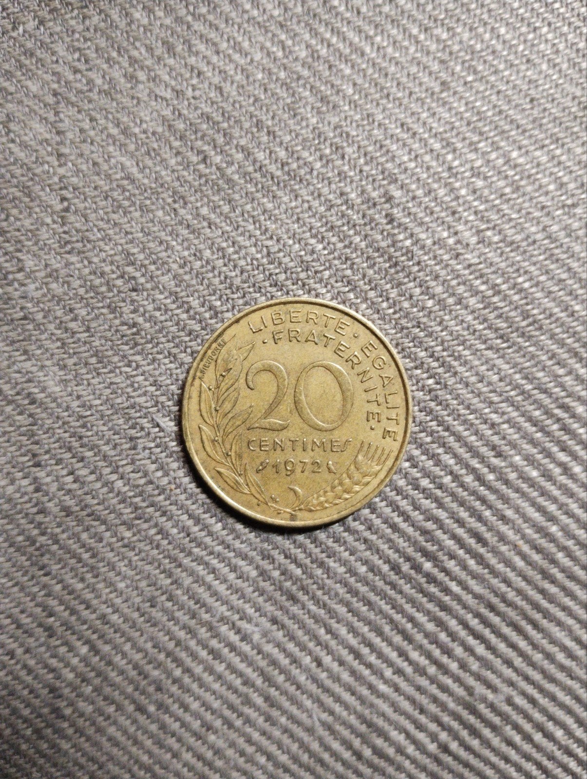 20 Centimes Frankrijk 1972 (M-0305), Verzenden, Frankrijk, Losse munt