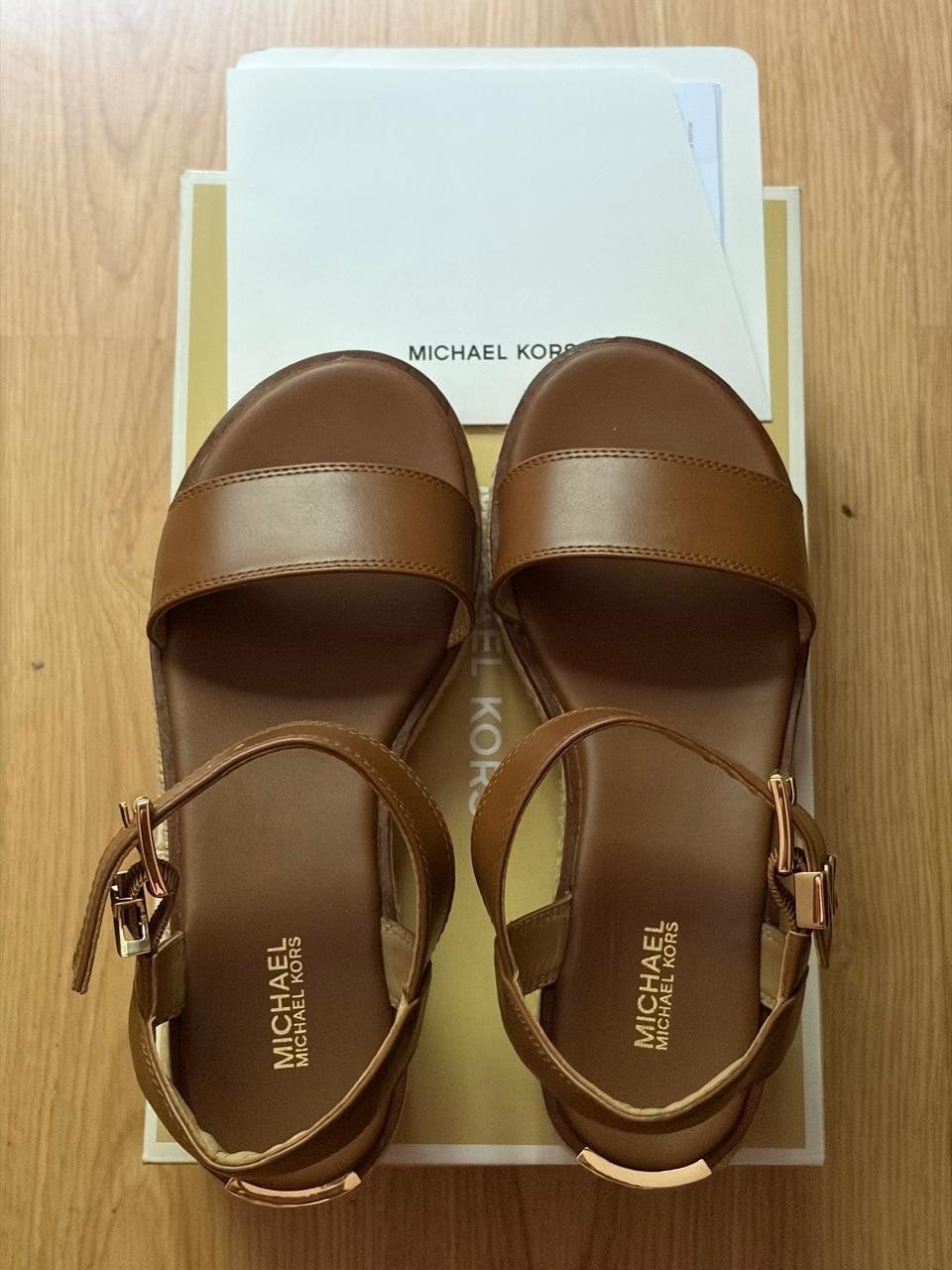 Michael Kors Richie Espadrille Sandals Tan  size 6, Michael Kors, Bruin, Ophalen of Verzenden, Zo goed als nieuw