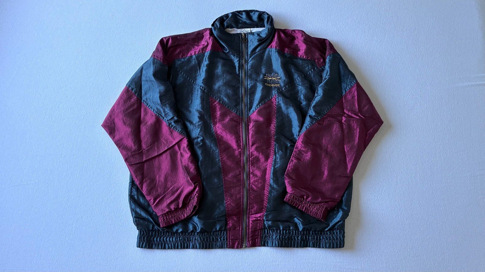 Vintage Rucanor Trainingsjack - Maat L, Maat 52/54 (L), Blauw, Ophalen of Verzenden, Zo goed als nieuw