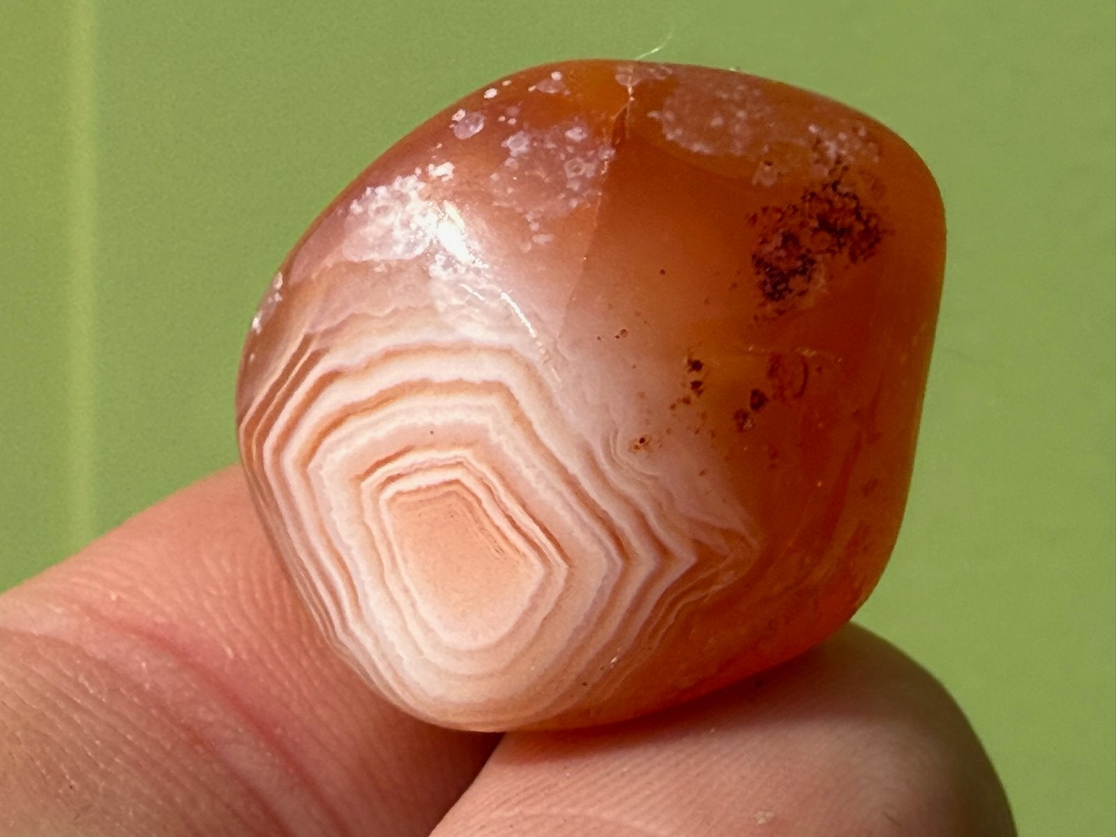Oranje Chalcedoon broekzaksteen trommelsteen, Ophalen of Verzenden, Mineraal