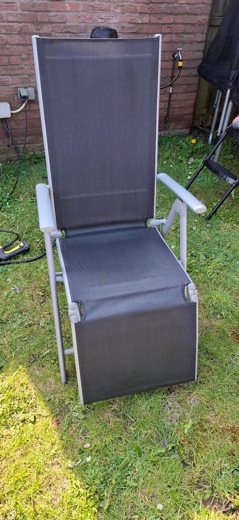 Opvouwbaar ligbed - Zo goed als nieuw, Ophalen, Zo goed als nieuw, Aluminium, Verstelbaar