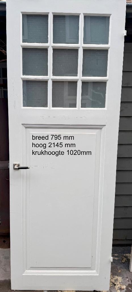 paneeldeuren uit 1912, Ophalen, Gebruikt, Minder dan 80 cm, Binnendeur