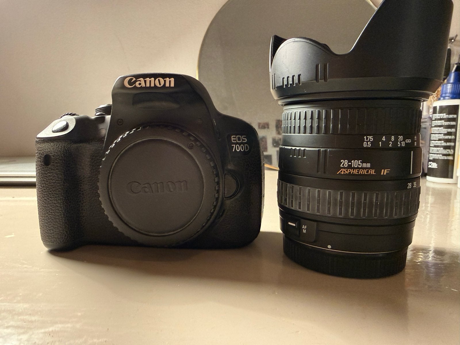 Canon EOS 700D Spiegelreflexcamera met Sigma 28-105mm lens, Gebruikt, Spiegelreflex, Canon, Kantelbaar/draaibaar scherm