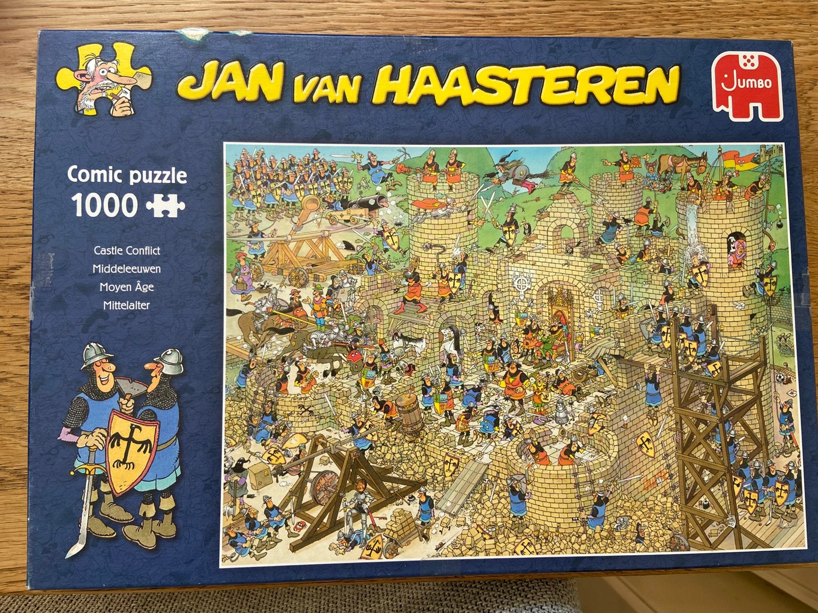 Puzzel Jan van Haasteren 1000 stukjes, Middeleeuwen, Ophalen of Verzenden, 500 t/m 1500 stukjes, Zo goed als nieuw