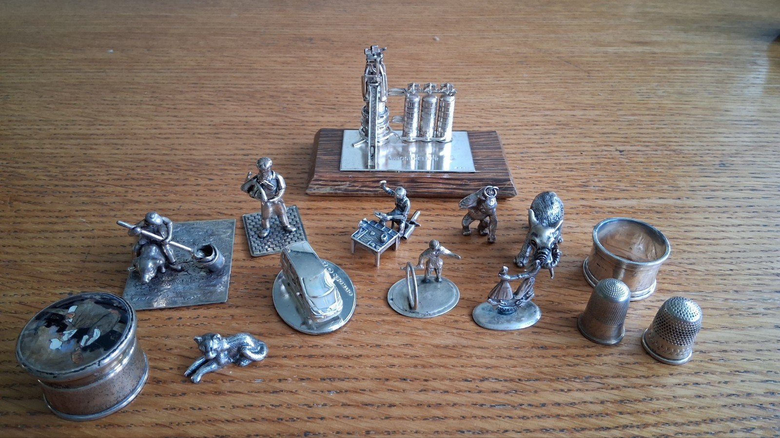 Collectie zilveren miniaturen en voorwerpen, Ophalen of Verzenden
