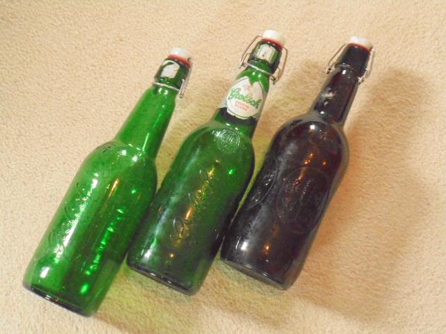 3 X  Grolsch Beugelflessen., Overige typen, Ophalen of Verzenden, Gebruikt, Glas