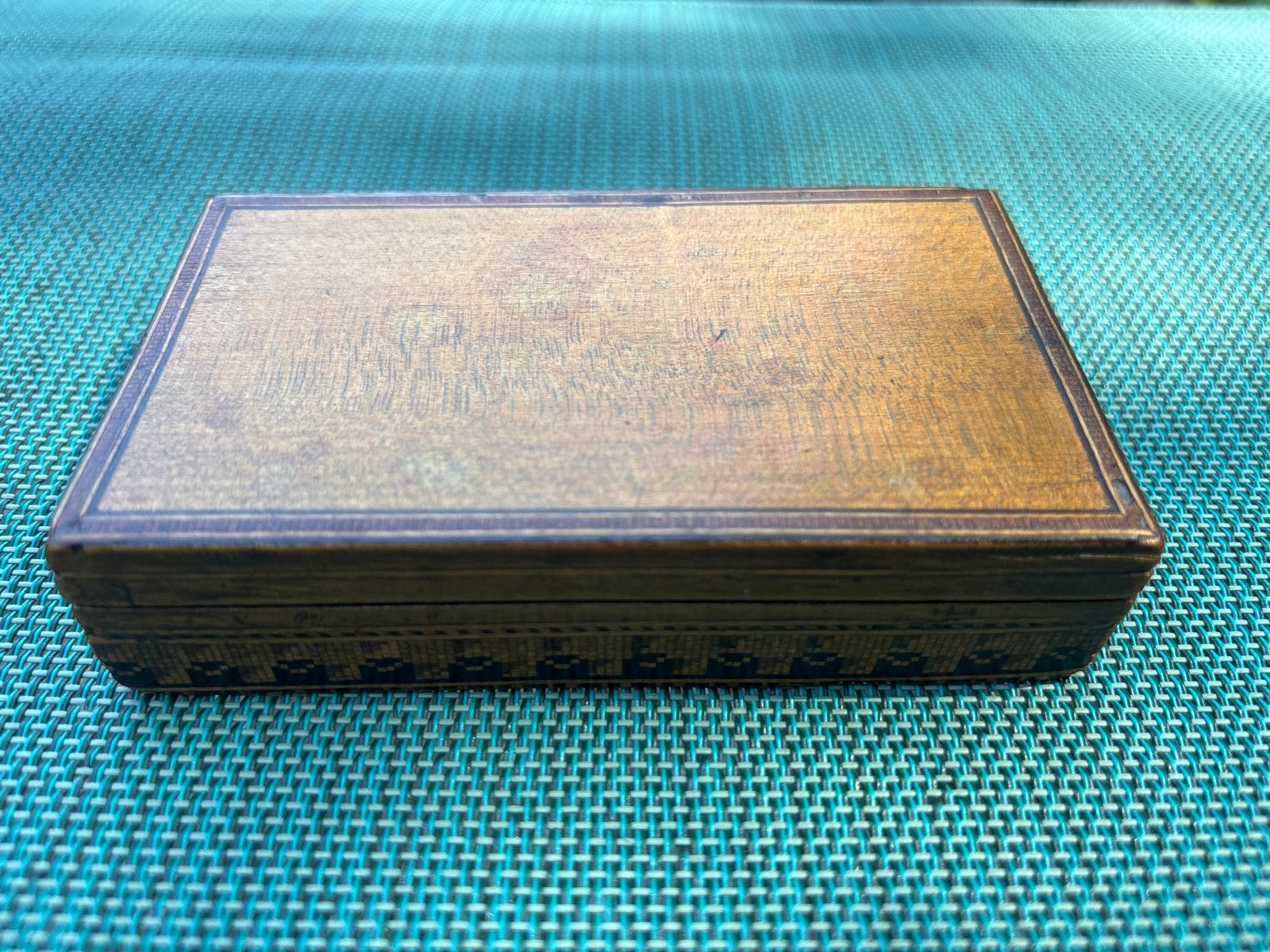 Antiek Houten Doosje met Inlegwerk, Ophalen of Verzenden