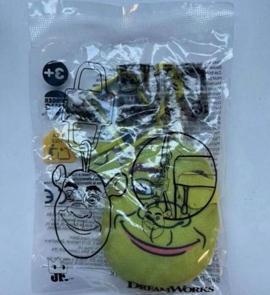 Shrek pluche hangertje. Nog nieuw in dichte verpakking, Ophalen of Verzenden, Zo goed als nieuw