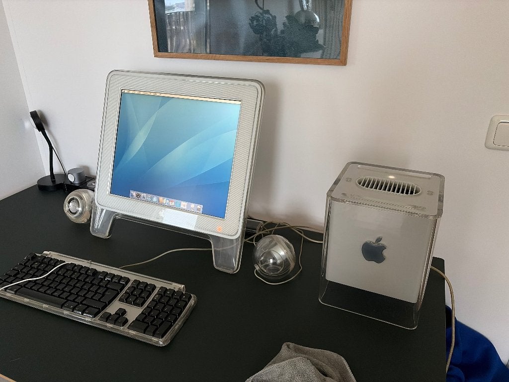 Apple Power Mac G4 Cube Met 15" Studio Display, Computers en Software, Apple Desktops, Gebruikt, Minder dan 4 GB, HDD, Minder dan 2 Ghz